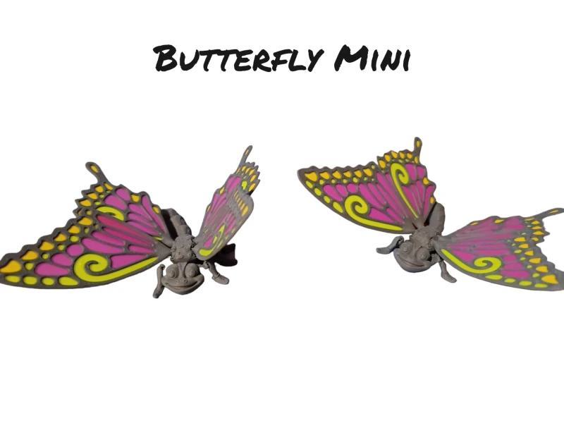 Schmetterling mit beweglichen Flügeln klein