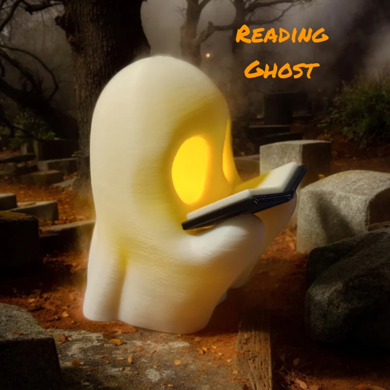 Geist mit Buch Teelichthalter