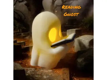 Geist mit Buch Teelichthalter